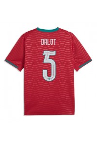 Portugali Diogo Dalot #5 Jalkapallovaatteet Kotipaita MM-kisat 2026 Lyhythihainen